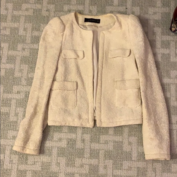 Zara Cream Blazer - Picture 1 of 3